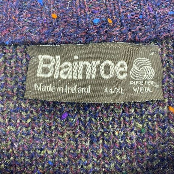 Vintage Men’s New Wool Sweater Novelty Fog Natterjack Made in Ireland Size XL Pu - Picture 7 of 7